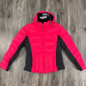 Obermeyer Circuit Duck Down Feather Puffer Ski Jacket Ladies 6 Hot Pink Ski Coat